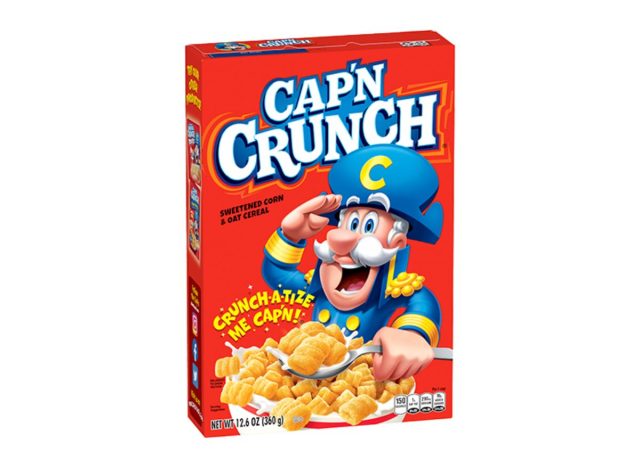 box of Cap'n Crunch Cereal on a white background