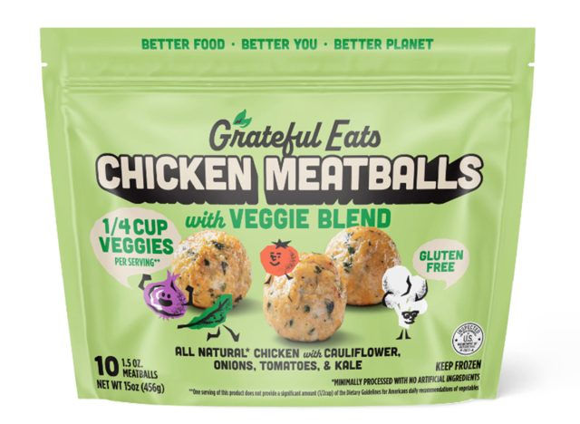 Grateful Eats Chicken Meatballs with Veggie Blend